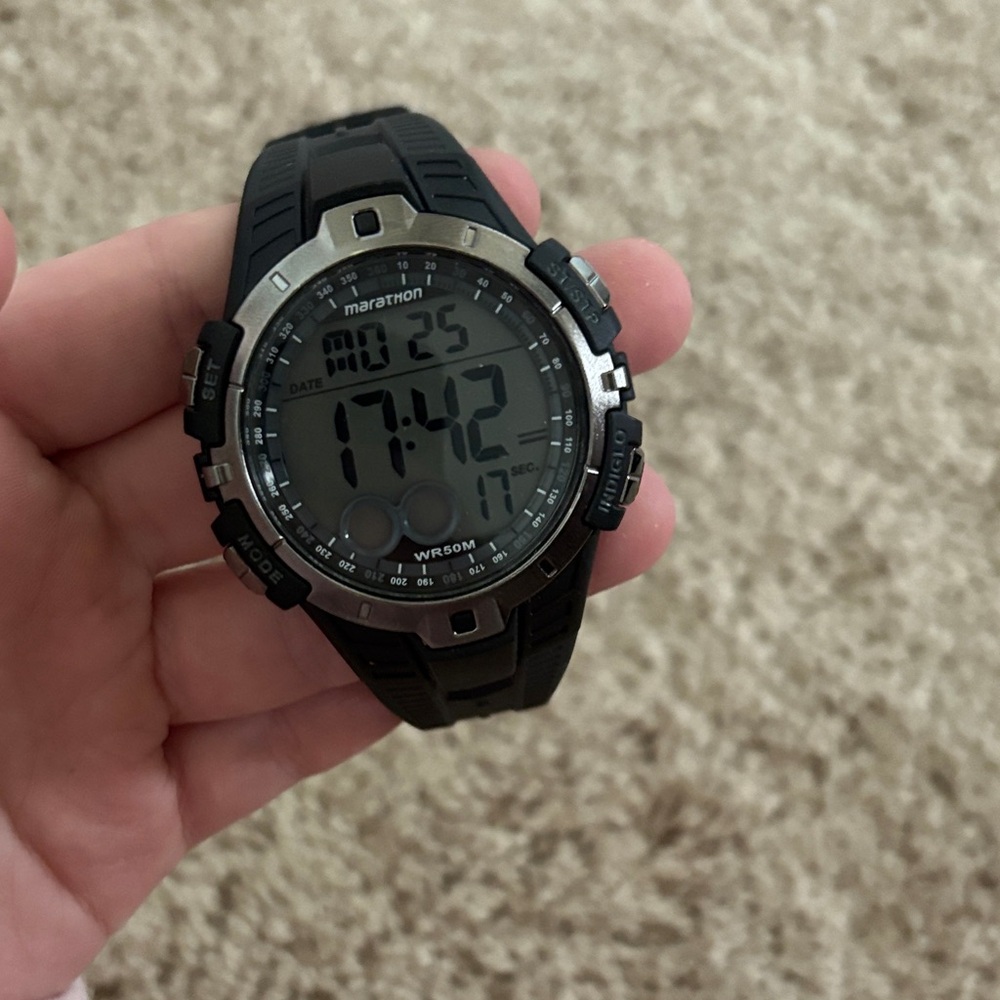 Black Digital Men's Watch